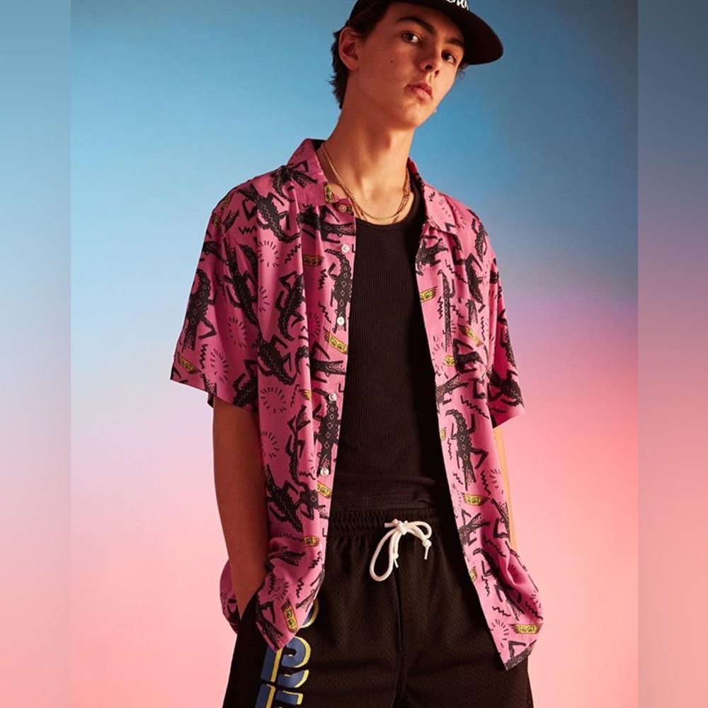 Men’s Obey Salazar Woven short-sleeve button-up shirt